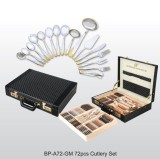 Set tacamuri 72 piese, 12 persoane, auriu, servieta, Bohmann