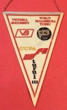 Fanion meci fotbal VICTORIA Bucuresti-TURUN PALLOSEURA(Cupa UEFA 23.11.1988)
