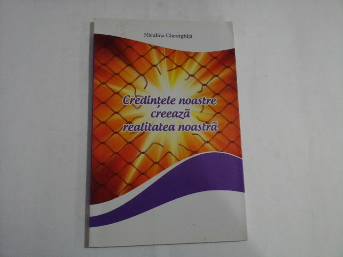 CREDINTELE NOASTRE CREEAZA REALITATEA NOASTRA (sublinieri cu creionul) - NICULINA GHEORGHITA