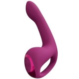 Vibrator VIVE Riko, pentru stimularea clitorisului și punctului G, 1000+ combinații de vibrații, cu m&acirc;ner ergonomic, roz