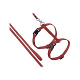 SET HAM+LESA PENTRU PISICI FLAMINGO CULOARE ROSU 110CM 1CM