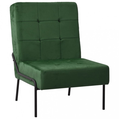 Scaun de relaxare, verde &amp;icirc;nchis, 65x79x87 cm, catifea GartenMobel Dekor foto
