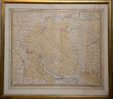 Harta veche - Cantonul Zurich, gravura, anul 1765