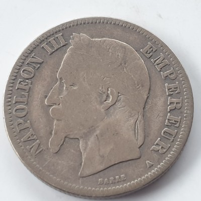Franța 2 franci / francs 1868 A argint Napoleon lll foto