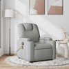 VidaXL Fotoliu de masaj rabatabil, gri deschis, textil