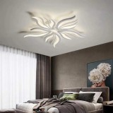 Cumpara ieftin Lustra LED cu Telecomanda Warda 60W 5 Petale Lumina Rece Calda Neutra Dimabila Alb, Alessandro DESIGN