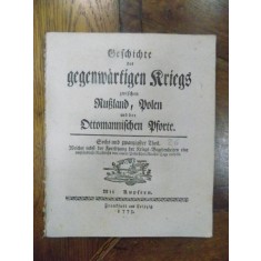 Istoria razboiului dintre Rusia, Polonia si Inalta Poarta, Cartea 26, Leipzig 1773