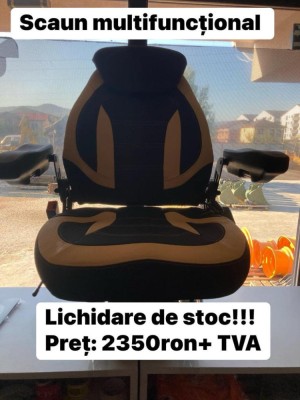 Scaun multifunctional rotativ pentru utilajele JCB si nu numai foto