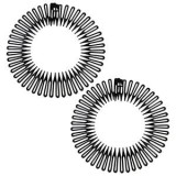 Pieptene rotund pentru păr, set de 2 bucăți, negru, diametru 11 cm, CMCLASS