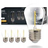 Bec LED COB, pentru ghirlande luminoase, E27, alb cald, 1W, 60 lm, set 5 bucati