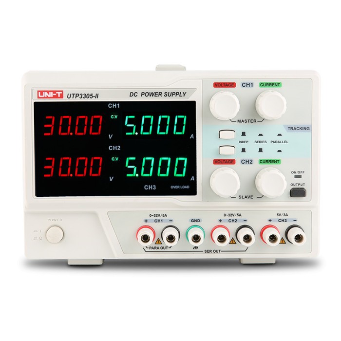 Sursa de alimentare, UNI-T, UTP3305-II, LED, 3 canale, pentru cercetare și dezvoltare, Mod paralel cu conexiune interna