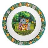 Bol Plastic Copii, Junglă, Diametru 16cm, Multicolor, Oem