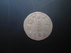 Olanda ( Gelderland ) _ 2 stuiver _ 1789 _ moneda rara din argint foto