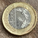 C50 - Moneda foarte veche - Anglia - o lira sterlina - 2025 - Regele Charles