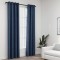vidaXL Perdele opace aspect p&acirc;nză cu ocheți 2 buc. albastru 140x225 cm