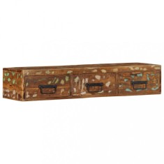 vidaXL Dulap TV montat pe perete 100x30x19 cm, lemn masiv reciclat 4017465