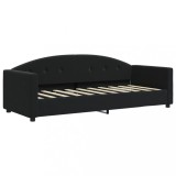 Cumpara ieftin Pat de zi, negru, 80x200 cm, catifea