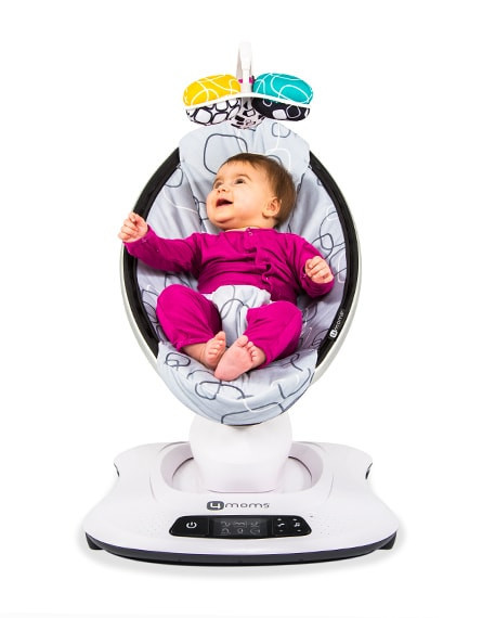 Fotoliu Balansoar Bebelusi 4MOMS MamaRoo 4.0 Plush Silver GreatGoods Plaything