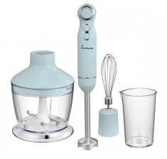 Blender de mana Fram FHBL-RAC1200BL, 1200W, viteza variabila si turbo, picior blender inox, cana 0.6L, albastru