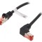 Patch cord S/FTP Cat6 Negru 0.5m LSZH