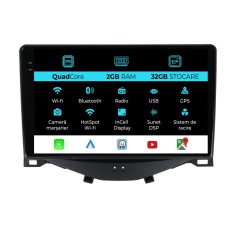 Navigatie Dedicata Peugeot 107 Citroen C1 Toyota Aygo (2014 - 2022), 9Inch, 2Gb Ram, 32Gb Stocare, Carplay