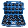 Trusa Chei Filtru Ulei, 30 Bucati, Universala 65-120mm, Adaptor 3/8 - 1/2, Quatros. Compatibila Fiat, Renault, Toyota, Ford, Mazda, VW, Audi, BMW