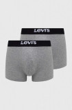 Levi&#039;s boxeri 2-pack bărbați, culoarea gri 37149.0828-003