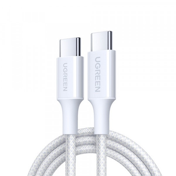 Cablu Date si Incarcare USB-C - USB-C UGREEN L501, 60W, 1m, Alb