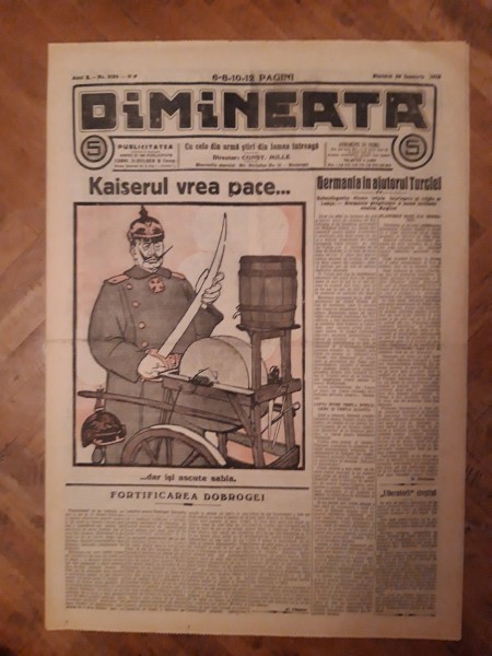 Ziarul Dimineata nr. 3.195 din 26 ianuarie 1913