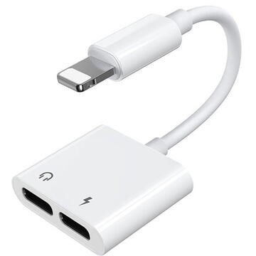 Adaptor Audio Joyroom Lightning La 2 X Lightning, Alb - S-y104 foto