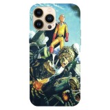 Husa compatibila cu Apple iPhone 15 Pro Max model Saitama and Genos One Punch Man, Silicon, TPU, Viceversa