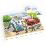 Puzzle Pe santier in constructii Hubelino (35 piese)