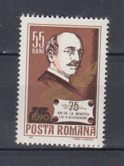 ROMANIA 1965 LP 614 - 75 DE ANI DE LA MOARTEA LUI VASILE ALECSANDRI MNH foto