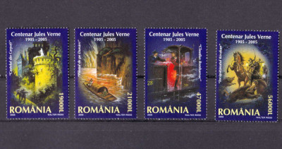✅RO 2005 ,LP 1678 ,&amp;quot;Centenar Jules Verne 1905-2005 &amp;quot;,serie, MNH foto