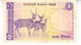 B11 - Bancnota foarte veche - Bangladesh - 1 taka - 1982