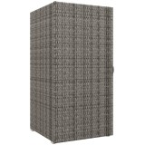 Outsunny Dulap de Depozitare din Ratan PE cu Usa pentru Exterior, Dulap de Depozitare Accesorii Independent Impermeabil, Gri | Aosom Romania