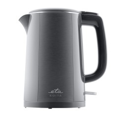Fierbator electric ETA Edita 8595 90020, 1.5 litri, 2200W, otel inoxidabil, pereti dubli, gri