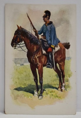 OFITER DE DRAGONI , PRIMUL RAZBOI MONDIAL , CARTE POSTALA , INTERBELICA foto