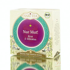 Ceai cu trandafiri si hibiscus bio Face the Moment, 10 plicuri, Hari Tea