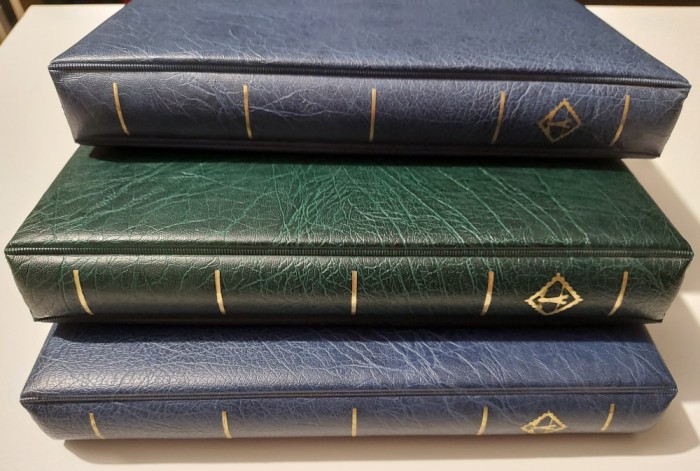 3 albume Leuchtturm OPTIMA, 90 de coli cu 180 de ETB Germania