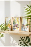Ne&icirc;nrămat - Set de 3 postere cu natură moartă &icirc;n bucătărie - Tablou pe p&acirc;nză mediteranean - Set 03 A4 | 3 x A4 (21 x 29.7 cm) - KSF-SET12