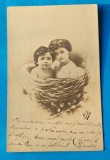 Carte Postala circulata corespondenta anii 1909 - Copii - superba