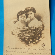 Carte Postala circulata corespondenta anii 1909 - Copii - superba