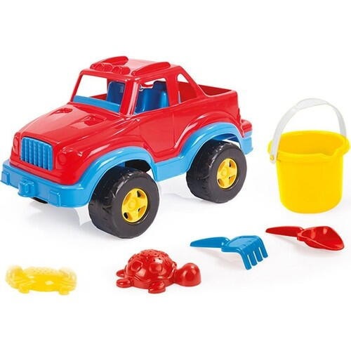 Masinuta cu accesorii pentru plaja PlayLearn Toys