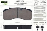 Set placute frana disc Iveco Eurocargo I-III; MAN M 2000 L, M 2000 M, Tgm I; Mercedes Atego, Atego 2, Atego 3 Motor, , 1015, 1015 K, 1015 L, 1016,