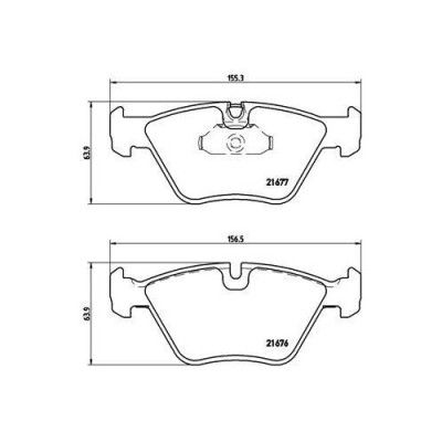 Placute frana BMW 5 (E39) 09.95-07.03, 5 Touring (E39) 09.96-06.04, Fata, BREMBO foto