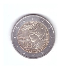 Moneda 2 euro Austria 2016 100 ani de la proclamarea republicii, stare buna, curata