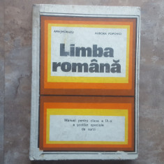 LIMBA ROMANA - manual pentru clasa a IX-a a scolilor speciale de surzi, 1970
