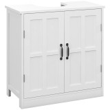 kleankin Mobilier sub lavabou pentru baie mobilier sub chiuvetă cu dublă ușă și raft reglabil, 60x30x60cm, alb | Aosom Romania