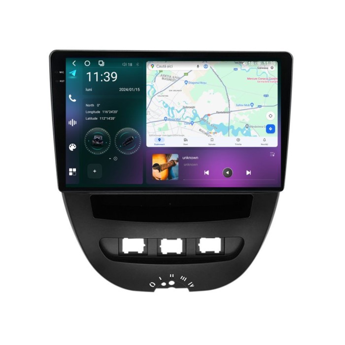 Navigatie dedicata cu Android Citroen C1 I 2005 - 2014, 12GB RAM, Radio GPS